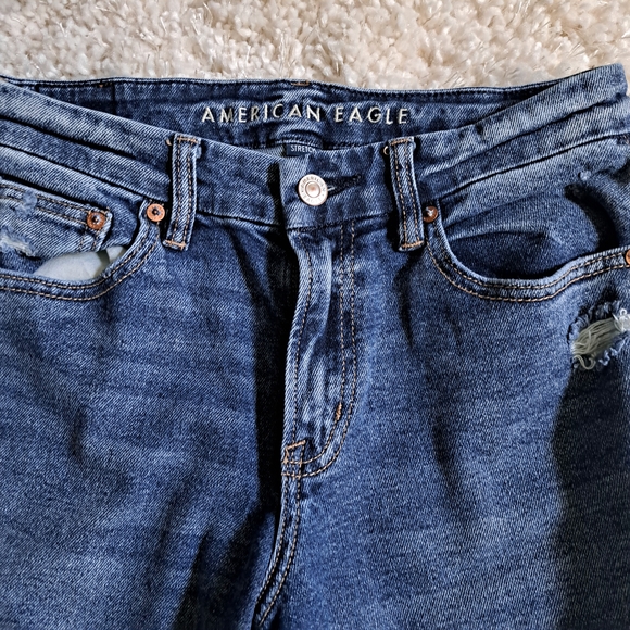 American Eagle Outfitters Dark Blue Straight Leg Jeans Size 25‎ - Picture 5 of 7